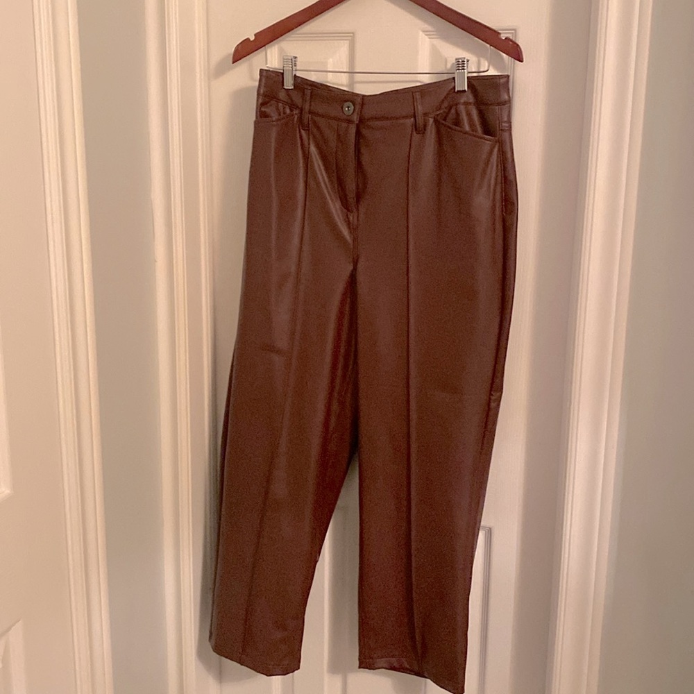 NWOT Faux Leather Pants-14